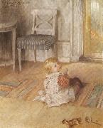 Carl Larsson Pontus on the Floor Norge oil painting reproduction